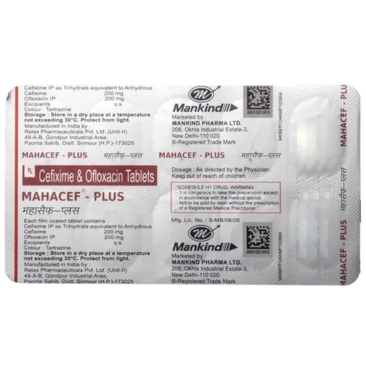 mahacef plus tablet 10's